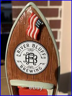 River Bluff Beer Keg Tap Handle Speed Liner IPA Boat Rare USA 10 Tall