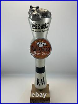 River Horse Triple Horse Beer Tap Handle Rare Figural Hippo Tap Handle