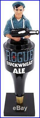Rogue Buckwheat Ale Gangster 3D Figural Beer Tap Handle NOS