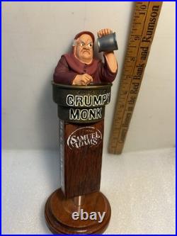 SAM ADAMS GRUMPY MONK BELGIAN draft beer tap handle. BOSTON, MASSACHUSETTS