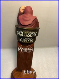 SAM ADAMS GRUMPY MONK BELGIAN draft beer tap handle. BOSTON, MASSACHUSETTS