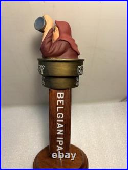 SAM ADAMS GRUMPY MONK BELGIAN draft beer tap handle. BOSTON, MASSACHUSETTS