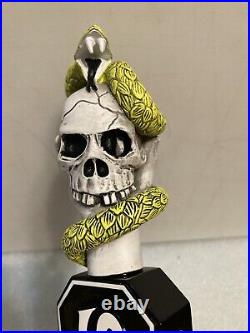 SAVAGE CRAFT ALE WORKS SNAKE SKULL KNIFE Draft beer tap handle. SOUTH CAROLINA