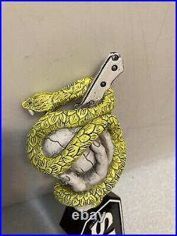 SAVAGE CRAFT ALE WORKS SNAKE SKULL KNIFE Draft beer tap handle. SOUTH CAROLINA