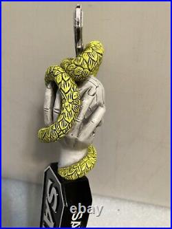 SAVAGE CRAFT ALE WORKS SNAKE SKULL KNIFE Draft beer tap handle. SOUTH CAROLINA