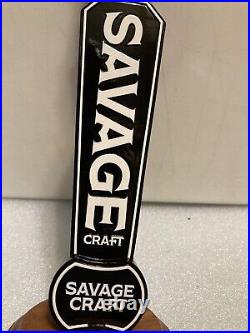 SAVAGE CRAFT ALE WORKS SNAKE SKULL KNIFE Draft beer tap handle. SOUTH CAROLINA