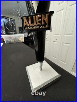 SBBC Alien Amber Ale Tap Handle Rare With Display Stand