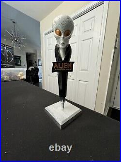 SBBC Alien Amber Ale Tap Handle Rare With Display Stand