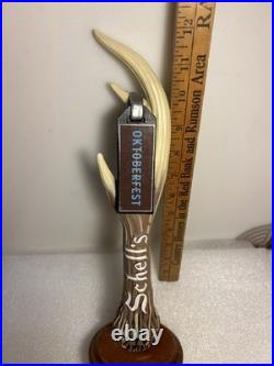 SCHELLS DEER ANTLER SCHELLS OKTOBERFEST TAG Draft beer tap handle. MINNESOTA