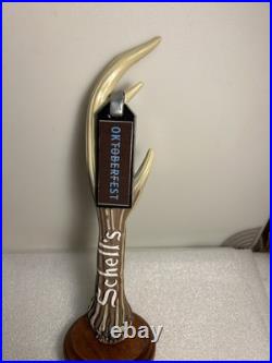 SCHELLS DEER ANTLER SCHELLS OKTOBERFEST TAG Draft beer tap handle. MINNESOTA