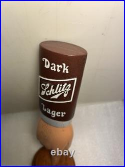 SCHLITZ DARK LAGER POINTED MANS FINGER draft beer tap handle. WISCONSIN