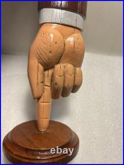 SCHLITZ DARK LAGER POINTED MANS FINGER draft beer tap handle. WISCONSIN