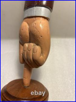 SCHLITZ DARK LAGER POINTED MANS FINGER draft beer tap handle. WISCONSIN