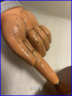 SCHLITZ DARK LAGER POINTED MANS FINGER draft beer tap handle. WISCONSIN