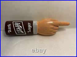 SCHLITZ DARK LAGER POINTED MANS FINGER draft beer tap handle. WISCONSIN