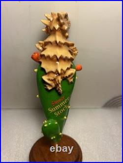 SHINER SUMMER HORNY TOAD LIZARD ON A CACTUS Draft beer tap handle. TEXAS