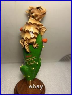 SHINER SUMMER HORNY TOAD LIZARD ON A CACTUS Draft beer tap handle. TEXAS