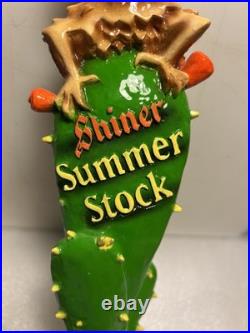 SHINER SUMMER HORNY TOAD LIZARD ON A CACTUS Draft beer tap handle. TEXAS