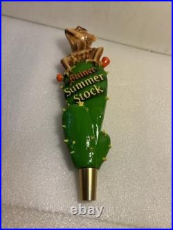 SHINER SUMMER HORNY TOAD LIZARD ON A CACTUS Draft beer tap handle. TEXAS