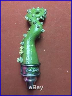 SUPER RARE Wicked Weed Freak of Nature beer tap handle Man Cave Bar Excellent