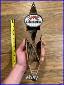 Saranac Beer Tap Handle Knob Keg Draft Bar Top Brewing Oktoberfest Green Canoe