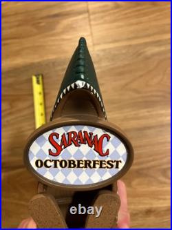 Saranac Beer Tap Handle Knob Keg Draft Bar Top Brewing Oktoberfest Green Canoe
