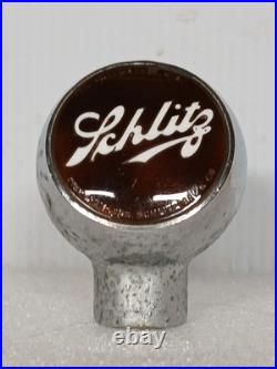 Schlitz Beer Tap Chrome Ball Knob Handle JOS. SCHLITZ BRW'G CO MILWAUKEE WIS