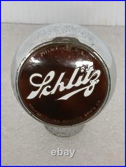 Schlitz Beer Tap Chrome Ball Knob Handle JOS. SCHLITZ BRW'G CO MILWAUKEE WIS