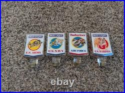 Set of military bud light / Budweiser tap handle pull army navy Air force marine