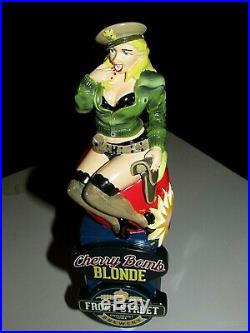 Sexy Girl Military Cherry Bomb Blonde Front Street Brewery Beer Tap Handle Tall