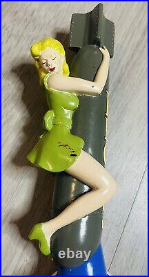 Sexy Pin Up Bomber Girl Blonde Figural Craft Beer Tap Handle Props Craft Brewery