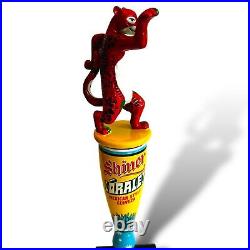 Shiner Orale Mexican Style Cerveza Beer Tap Handle Red Green Cheetah Rare NIB