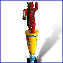 Shiner Orale Mexican Style Cerveza Beer Tap Handle Red Green Cheetah Rare NIB