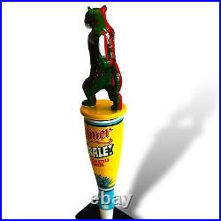 Shiner Orale Mexican Style Cerveza Beer Tap Handle Red Green Cheetah Rare NIB