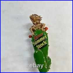 Shiner Summer Stock Beer Tap Handle Horny Toad on Cactus