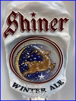 Shiner winter ale beer tap handle reindeer snow globe new? Super Rare Free Ship