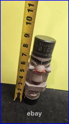 Silver Totem Washington Beer Tap Handle Figural Tiki Winery