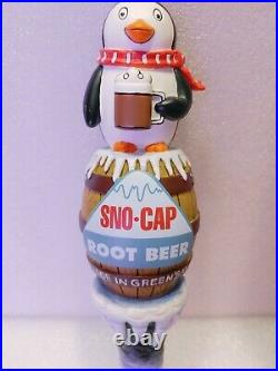 Sno Cap Frosty Penguin Super Cool Rare NOS NIB 11 Draft Root Beer Tap Handle