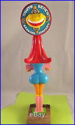 South Beach Brewing Strawberry Orange Mimosa Beer Tap Handle Rare Figural Girl