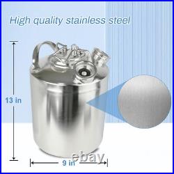 Stainless 2.5 Gallon/10 L Cleaning Keg, Beer Line Cleaning Kit with 2 D Coupler Stainless 2.5 Gallon/10 L Cleaning Keg, Beer Line Cleaning Kit with 2 D Coupler