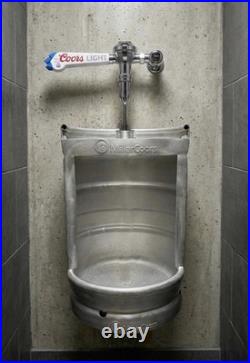 Stainless Steel Beer Keg Urinal Manual Flush, Branded Tap Handle