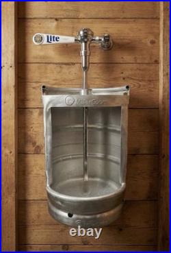 Stainless Steel Beer Keg Urinal Manual Flush, Branded Tap Handle