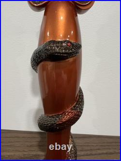 Steelback Brewing Co Copperhead Pilsner Snake Lizard Figural Beer Tap Handle