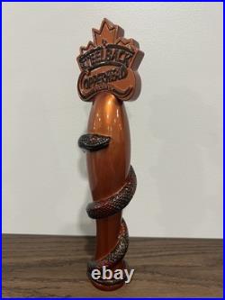 Steelback Brewing Co Copperhead Pilsner Snake Lizard Figural Beer Tap Handle