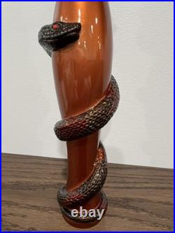 Steelback Brewing Co Copperhead Pilsner Snake Lizard Figural Beer Tap Handle