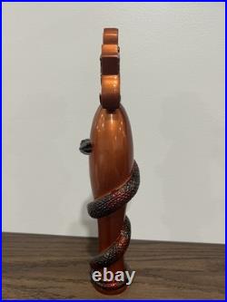 Steelback Brewing Co Copperhead Pilsner Snake Lizard Figural Beer Tap Handle