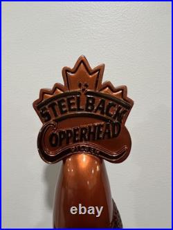 Steelback Brewing Co Copperhead Pilsner Snake Lizard Figural Beer Tap Handle