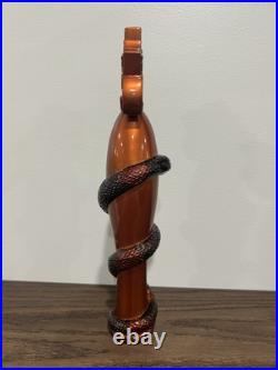 Steelback Brewing Co Copperhead Pilsner Snake Lizard Figural Beer Tap Handle