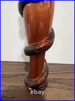 Steelback Brewing Co Copperhead Pilsner Snake Lizard Figural Beer Tap Handle