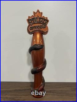 Steelback Brewing Co Copperhead Pilsner Snake Lizard Figural Beer Tap Handle